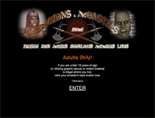 Tablet Screenshot of amazons-and-monsters.com